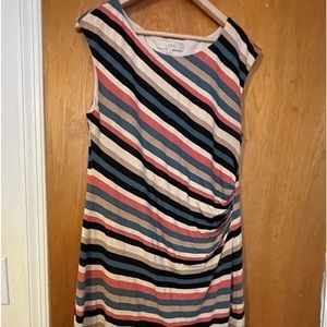 Loft sleeveless faux wrap dress size L